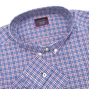 UNTUCKit Men's XXXL 3XL Blue Red Plaid Button Down Shirt Long Sleeve Casual